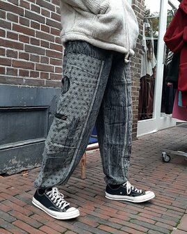 Broek katoen blauw