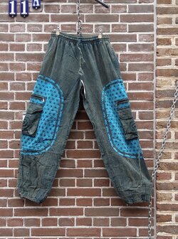 Broek katoen blauw