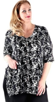 Blouse Hellen zwart wit