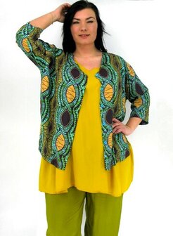 Blouse Denver groen geel