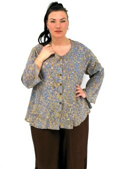 Blouse Costa blauw beige