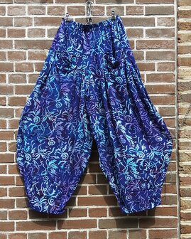 Broek Sindy +10 batik blauw-paars