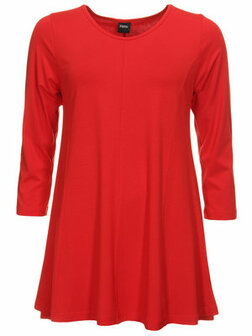 A-lijn shirt 3/4 mouw vuur rood