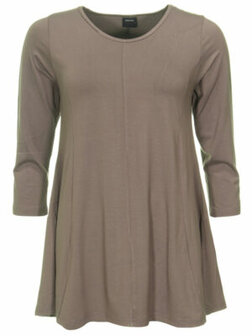 A-lijn shirt 3/4 mouw taupe