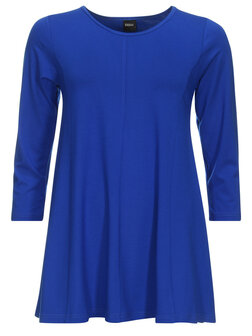 A-lijn shirt 3/4 mouw-kobalt-blauw