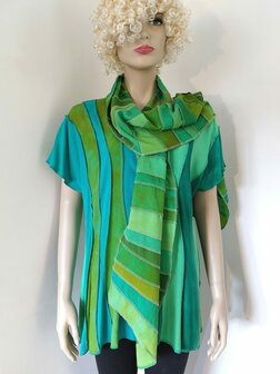 Blouse groen korte mouw - Liz