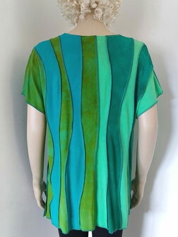 Blouse groen korte mouw - Liz