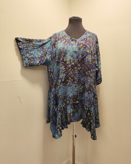 Blouse b148 batik paars blauw