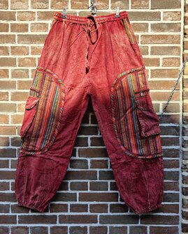 Broek katoen ikat rood