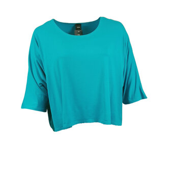 Wijd shirt Mery kort turquoise