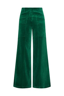 Triangle broek rib groen