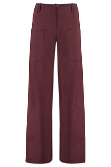 Triangle broek viscose stretch maroon