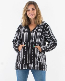 Vest katoen coline ikat - zwart wit