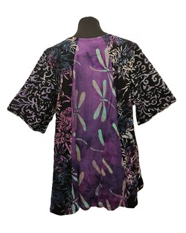 Blouse Moza batik patch paars