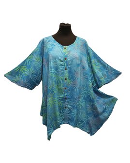 Blouse wizard batik licht blauw