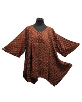 Blouse wizard batik bruin