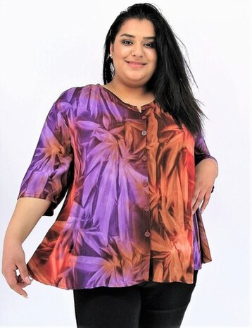 Blouse Dallas paars oranje