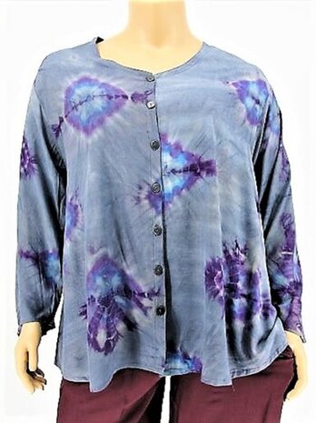 Blouse Costa grijs blauw