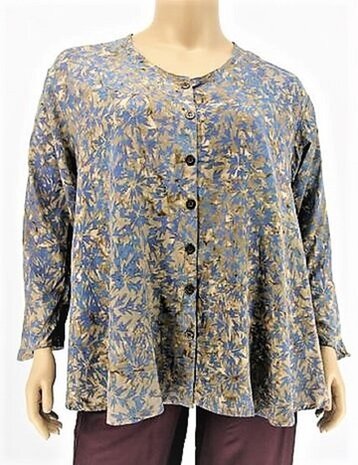 Blouse Costa blauw beige