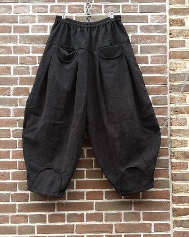 Broek Sindy +10 rib zwart