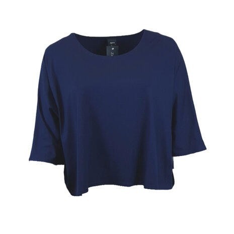 Wijd shirt Mery kort donker blauw