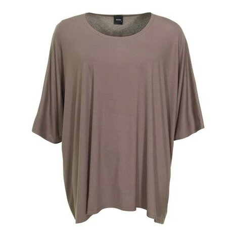 Wijd shirt Mery lang taupe