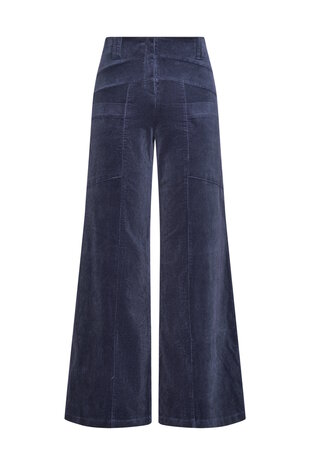 Triangle broek rib blauw