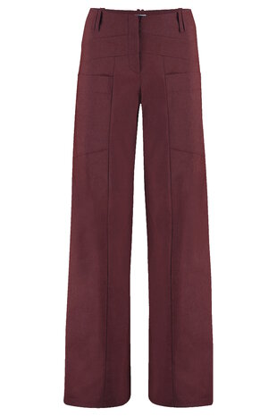 Triangle broek viscose stretch maroon