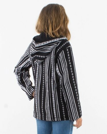 Vest katoen coline ikat - zwart wit