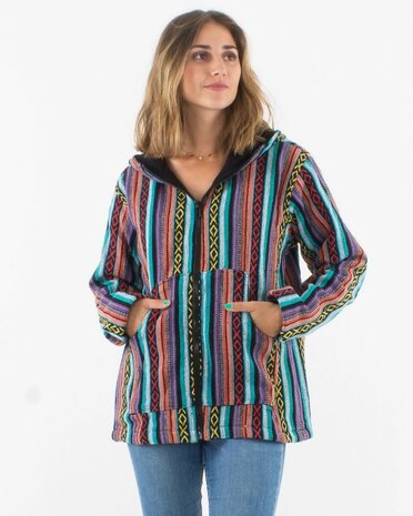 Vest katoen coline ikat - blauw lila